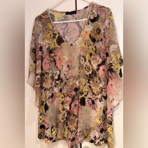 Atelier 29 Floral Chiffon Women's Top. Size 2X